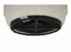 Draaifauteuil Pasoa Ø90x82cm - stof - beige naturel