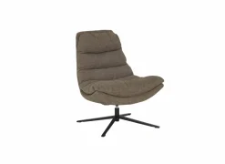 Draaifauteuil Pole Pole 82x92x100cm - stof - bruin