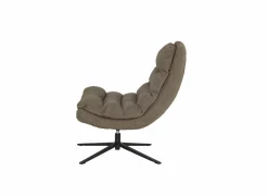 Draaifauteuil Pole Pole 82x92x100cm - stof - bruin