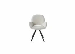 Draaistoel Adrian 60x58x86cm - polyester - wit