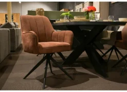 Draaistoel Bonzo 59x58x88cm - stof - rood