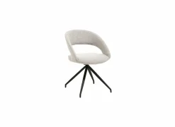 Draaistoel Yara 47,5x59,5x8,5cm - stof - wit