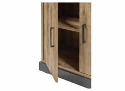 Dressoir 184cm - decor - bruin & zwart