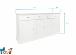 Dressoir 215cm - decor - lariks & bruine eik