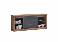 Dressoir Elon 221cm - decor - acacia & zwart