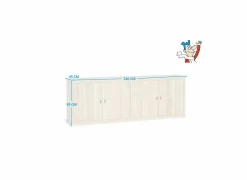 Dressoir Grimaldi 240cm - eik massief & decor - naturel