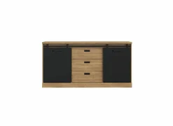 Dressoir Kaszimiro 173cm - decor - waterford eik & zwart