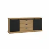 Dressoir Kaszimiro 213cm - decor - waterford eik & zwart