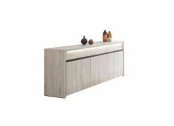 Dressoir Lucca 224cm - decor - millenium eik & lichtgrijs