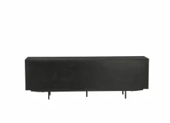 Dressoir Mauri 240cm - eik massief & decor - zwart