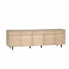 Dressoir Palacio 250cm - eik massief & decor- naturel
