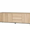 Dressoir Polar 250cm - eik massief  & decor - naturel