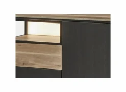 Dressoir Portofino 242cm - decor - zwart & eik