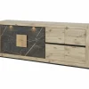 Dressoir Sacha 240cm - melamine - canyon oak & marble