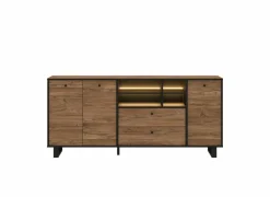 Dressoir Sewill 181cm - decor - eik & zwart