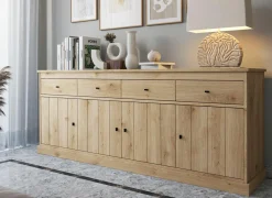 Dressoir Valencia 225cm - melamine - lichte eik