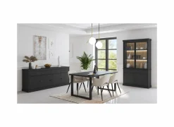 Dressoir Valencia 225cm - melamine - zwarte eik