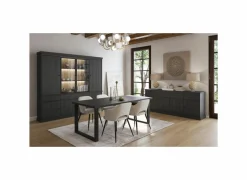 Dressoir Valencia 225cm - melamine - zwarte eik