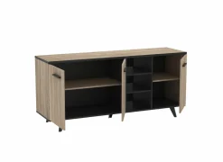 Dressoir Wayne 160,7cm - decor - eik & zwart