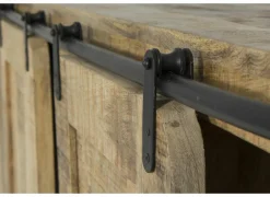 Dressoir Woodstock 200cm - mango massief & metaal - naturel & zwart