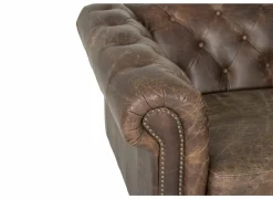 Fauteuil Chesterfield Stanley 1-zit - leder - bruin