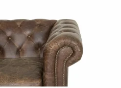 Fauteuil Chesterfield Stanley 1-zit - leder - bruin