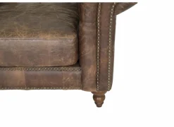 Fauteuil Chesterfield Stanley 1-zit - leder - bruin