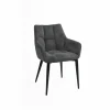 Fauteuil Conan 61x56x84cm - stof - donkergrijs