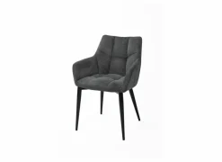 Fauteuil Conan 61x56x84cm - stof - donkergrijs