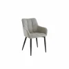 Fauteuil Conan 61x56x84cm - stof - lichtgrijs