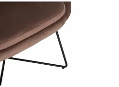 Fauteuil Juice 70x69x73,50cm - fluweel - oudroze