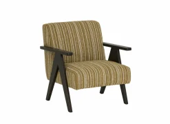 Fauteuil Malone 75x79x82cm - polyestervezel - oker/wit