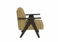 Fauteuil Malone 75x79x82cm - polyestervezel - oker/wit