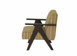 Fauteuil Malone 75x79x82cm - polyestervezel - oker/wit