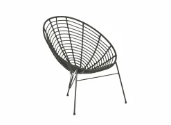 Fauteuil Selva 72x81x88cm - rotan - zwart