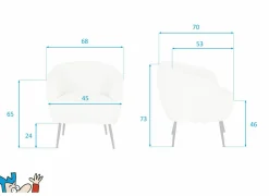 Fauteuil Teddy Bear 68x70x73cm - bouclé - groen