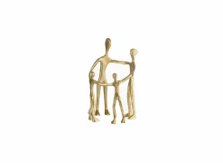Figuur Familie kring H31cm - aluminium - goud