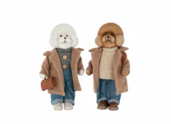 Figuur Poedel H34cm - polystone - multicolor