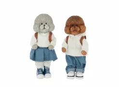 Figuur Poedel H24,5cm - polystone - multicolor