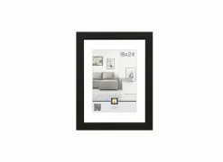 Fotokader Livorno  24x18cm - hout massief - zwart