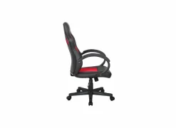 Gamestoel Compass 59x65x106cm - lederlook - zwart & rood