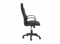 Gamestoel Maquina 60x65x120cm - lederlook - zwart & grijs