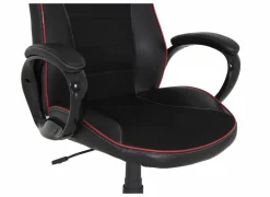 Gamestoel Trooper 67x77x132cm - lederlook - zwart rood