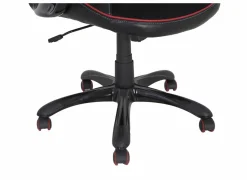 Gamestoel Trooper 67x77x132cm - lederlook - zwart rood