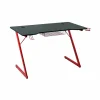 Gamingbureau Roald 120x60x74cm - melamine & metaal -  rood & zwart