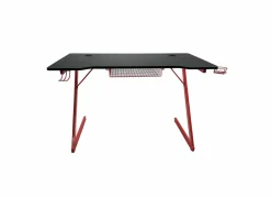 Gamingbureau Roald 120x60x74cm - melamine & metaal -  rood & zwart