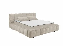 Gestoffeerd bed Bexley 180x200cm - stof - taupe inclusief bodem en matras