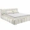 Gestoffeerd bed Bexley 160x200cm - stof - ivoor inclusief bodem en matras