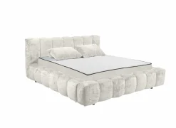 Gestoffeerd bed Bexley 160x200cm - stof - ivoor inclusief bodem en matras