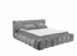 Gestoffeerd bed Bexley 180x200cm - stof - grijs inclusief bodem en matras
